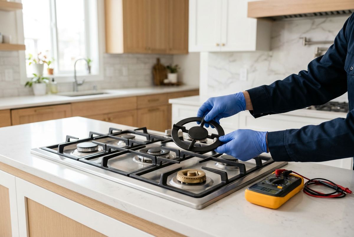 Stove & Range Repair technician at work